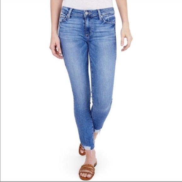PAIGE Verdugo Ankle Jeans Distressed and Raw Hem Size 26 - Picture 4 of 16